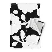 Painted Flowers-black and white-jumbo