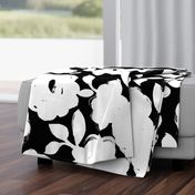 Painted Flowers-black and white-jumbo