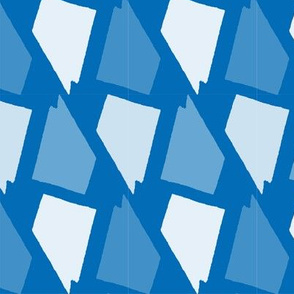 Nevada State Shape Pattern Blue and White