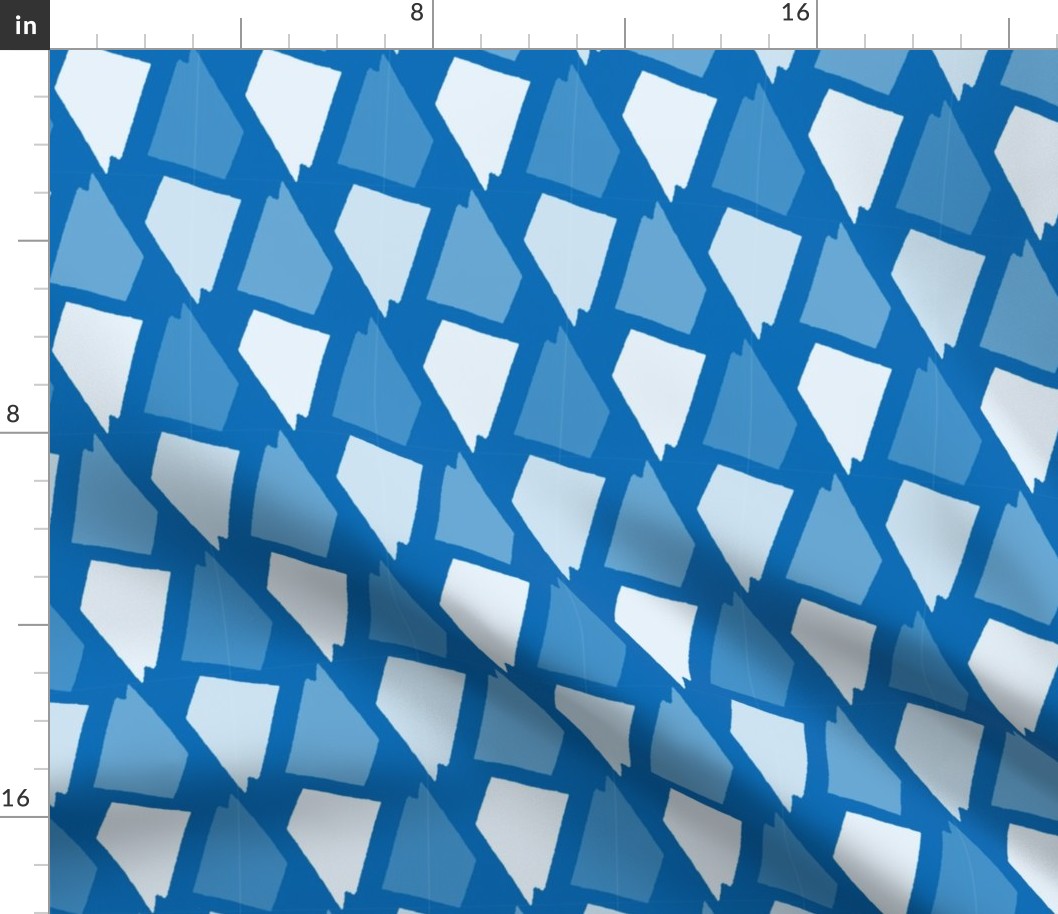 Nevada State Shape Pattern Blue and White