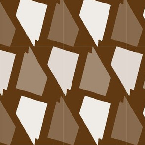 Nevada State Shape Pattern Brown and White