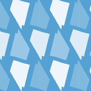 Nevada State Shape Pattern Light Blue and White