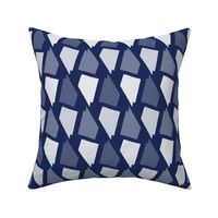 Nevada State Shape Pattern Dark Blue and White