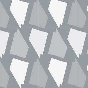 Nevada State Shape Pattern Grey and White