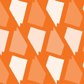 Nevada State Shape Pattern Orange and White