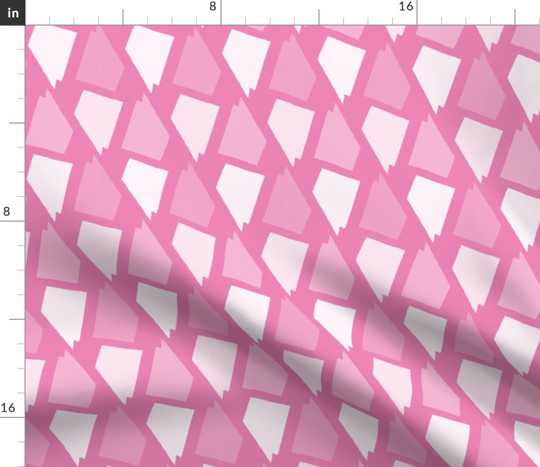 Nevada State Shape Pattern Pink and White