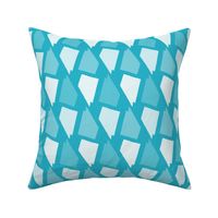 Nevada State Shape Pattern Teal and White