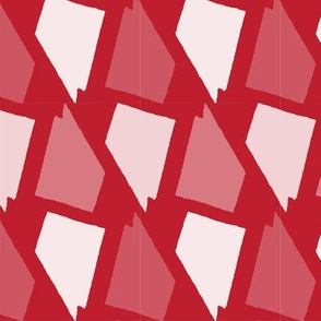 Nevada State Shape Pattern Red and White