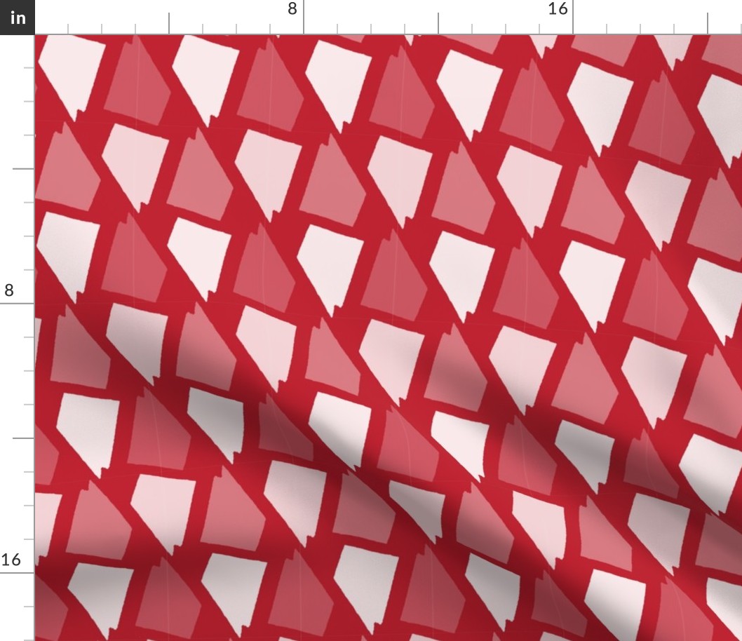 Nevada State Shape Pattern Red and White
