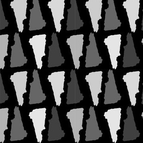 New Hampshire State Shape Pattern Black and White