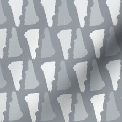 New Hampshire State Shape Pattern Grey and White