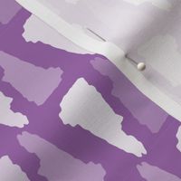 New Hampshire State Shape Pattern Purple and White