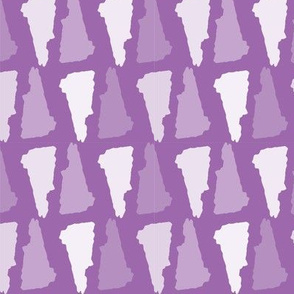 New Hampshire State Shape Pattern Purple and White