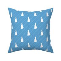 New Hampshire State Shape Pattern Light Blue and White