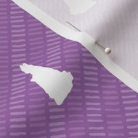 New Hampshire State Shape Pattern Purple and White Stripes