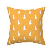 New Hampshire State Shape Pattern Yellow Gold and White Stripes