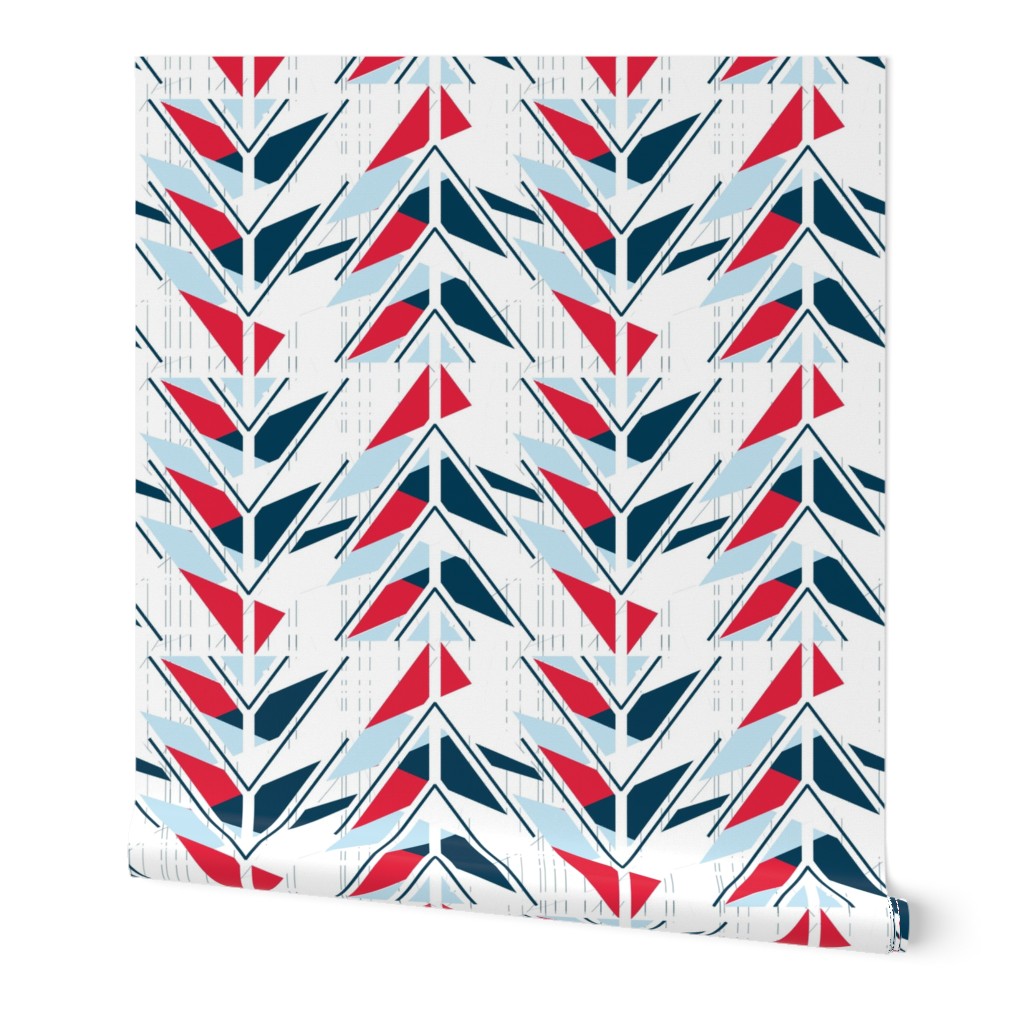 Patriotic Red, White, and  Blue Color Block Arrows