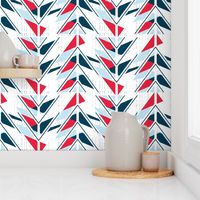 Patriotic Red, White, and  Blue Color Block Arrows