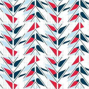 Patriotic Red, White, and  Blue Color Block Arrows