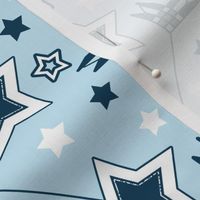 Blue and White Shooting Star Arrows