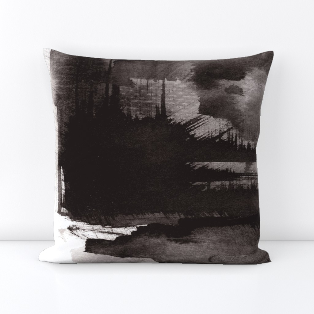 Ink Wash Landscape Wall Hanging