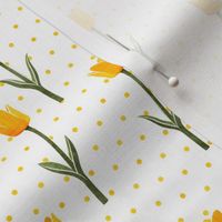 Tulips - spring flowers - yellow with polka dots - LAD19