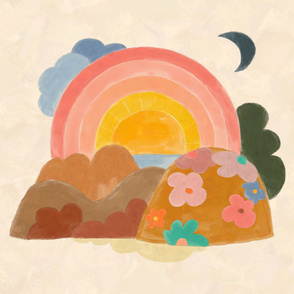 Rainbow Dream Mountain Landscape (Large)