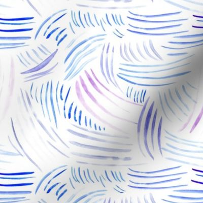 Watercolor brush stroke blue waves ★ painted strokes for modern home decor, bedding, nursery