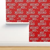 Sweet love and kisses leopard animal print xoxo text design valentines day red