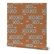 Sweet love and kisses leopard animal print xoxo text design valentines day boys mint brown