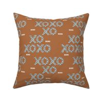 Sweet love and kisses leopard animal print xoxo text design valentines day boys mint brown
