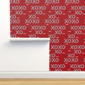 Sweet love and kisses leopard animal print xoxo text design valentines day red pink