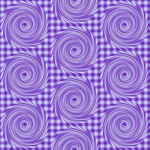 HCF25 - Medium - Hurricane on a Checkered Field of Purple and Lavender