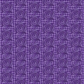 HCF17 - Small - Hurricane in Checkered Field of Dark Purple and Lavender