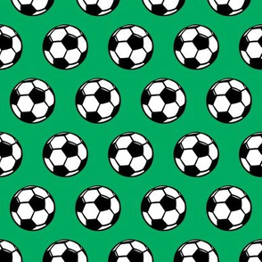 (small scale) soccer balls on green - sports - LAD19