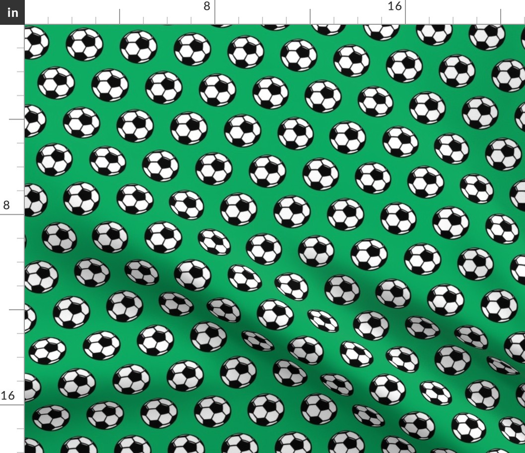 (small scale) soccer balls on green - sports - LAD19