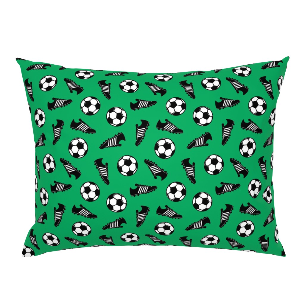Soccer balls and cleats - green - soccer gear - LAD19