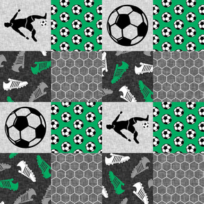 Soccer Patchwork - mens/boys soccer wholecloth in green (90) - sports - LAD19               