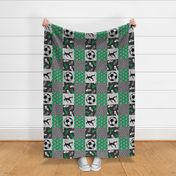 Soccer Patchwork - womens/girl soccer wholecloth in green (90) - sports - LAD19                 