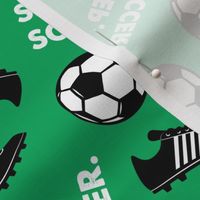 Eat Sleep Soccer - Soccer ball and cleats - green - LAD19
