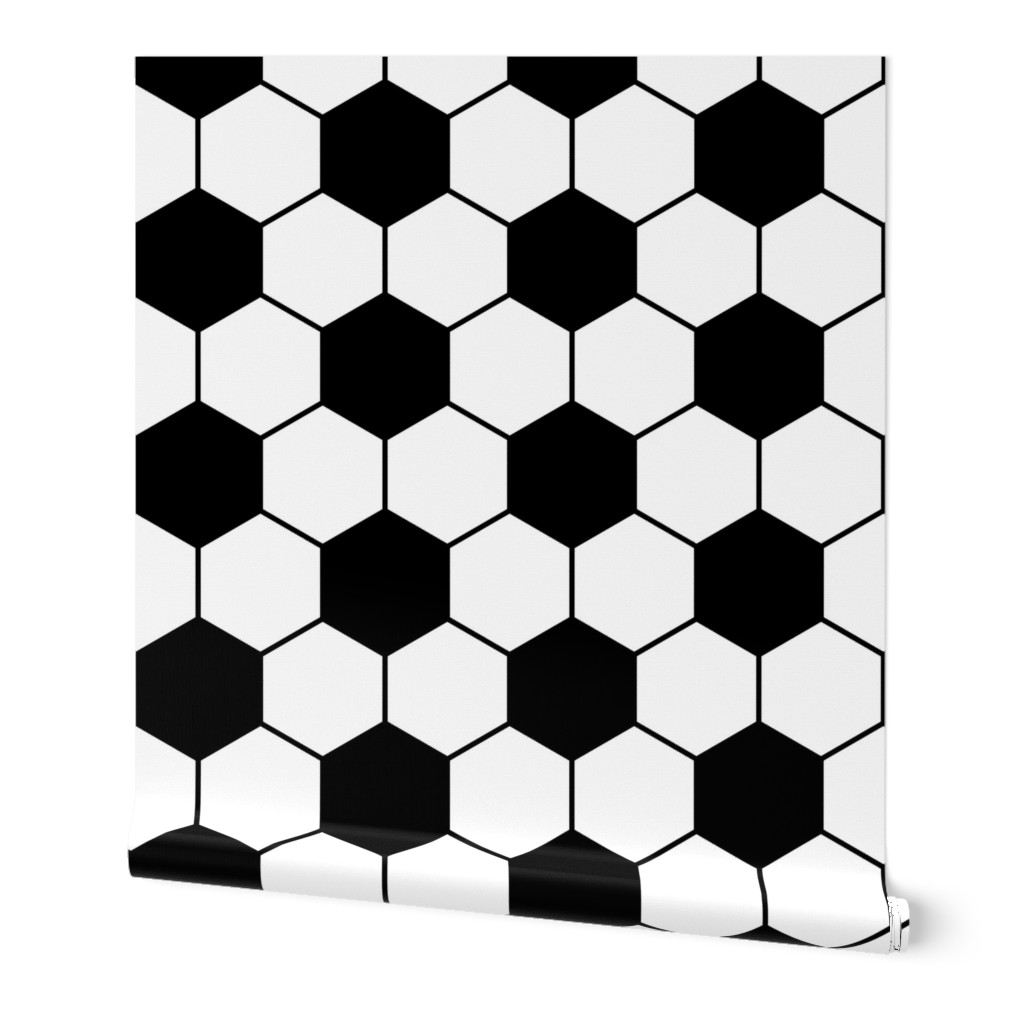 soccer ball pattern - black and white - LAD19