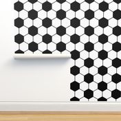 soccer ball pattern - black and white - LAD19