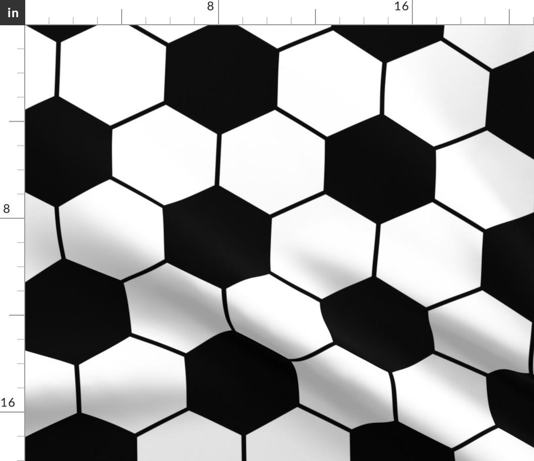 soccer ball pattern - black and white - LAD19