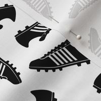 soccer cleats - black and white - soccer sports fabric - LAD19