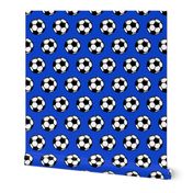 (small scale) soccer balls on blue -  sports balls - LAD19