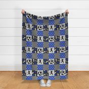 Soccer Patchwork - womens/girl soccer wholecloth in blue - sports - LAD19