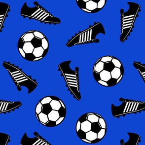 Soccer balls and cleats - blue - soccer gear - LAD19