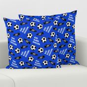 Eat Sleep Soccer - Soccer ball and cleats - blue - LAD19