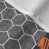 Soccer Patchwork - mens/boys soccer wholecloth in orange - sports - LAD19