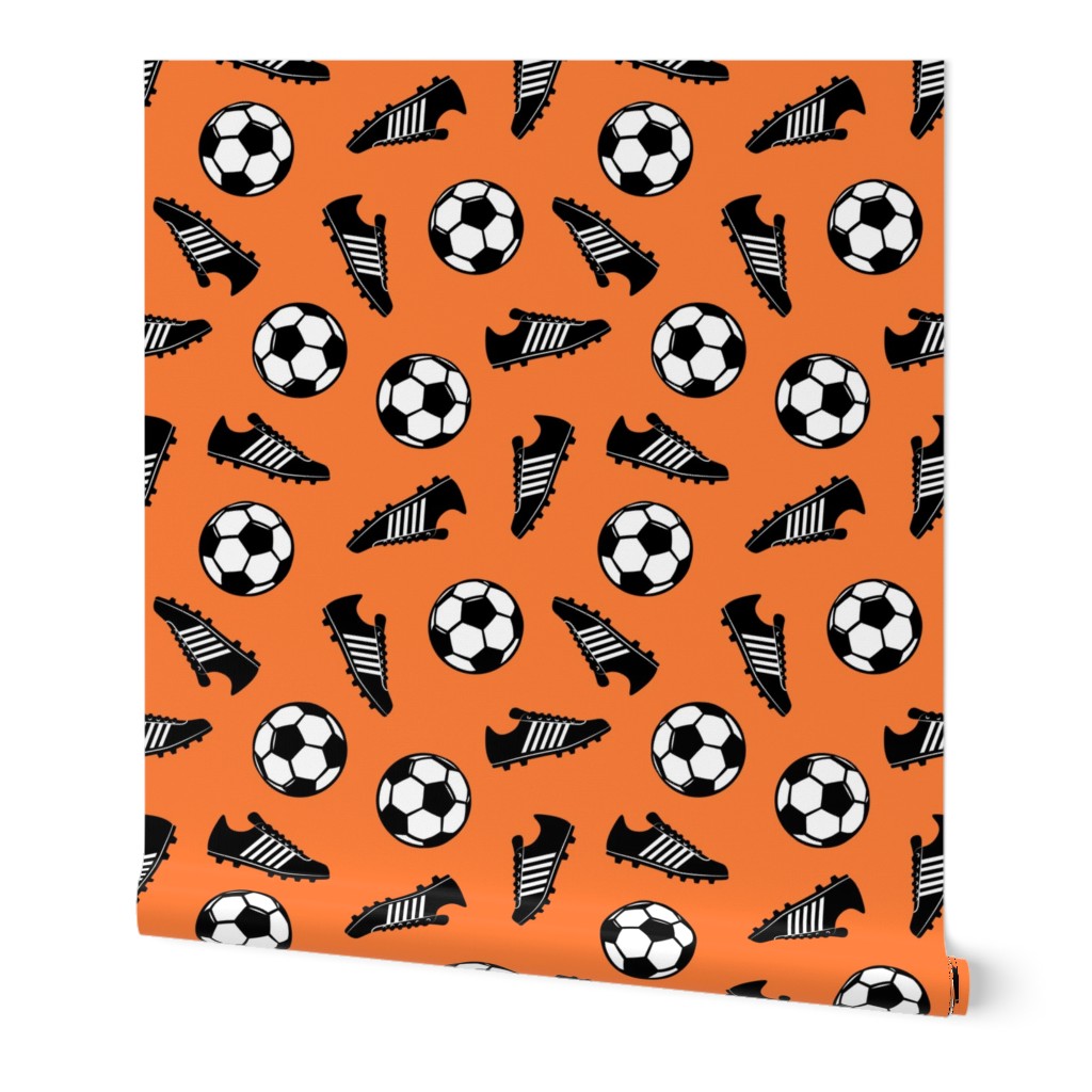 Soccer balls and cleats - orange - soccer gear - LAD19